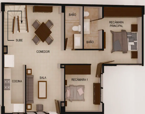DEPARTAMENTO DÚPLEX EN VENTA , MODELO FAMILY ROOM, REFUGIO SANTA FE