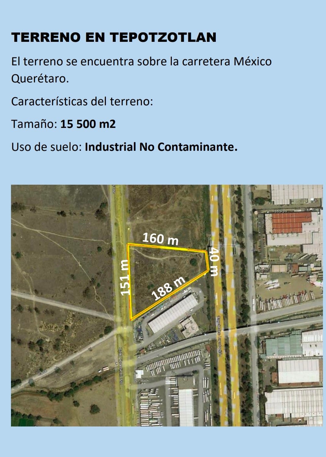 TERRENO EN VENTA EN TEPOTZOTLÁN, CARRETERA MEX – QUERETARO